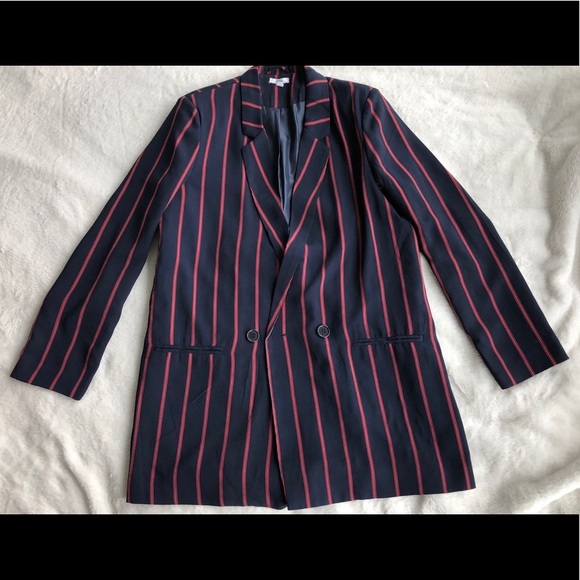 Stunning Striped Long Blazer/Overcoat - Picture 2 of 8